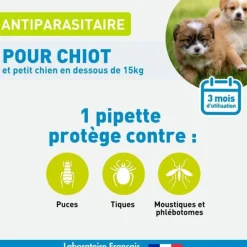 Vetoform antiparasitaire pour chien en pipettes