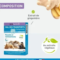 Vetoform mal des transports chien et chat comprimés