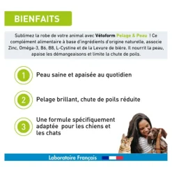 Vetoform pelage et peau