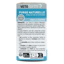 Vetoform Purge naturelle chat et chaton comprimés
