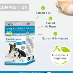 Vetoform Purge naturelle chien et chiot comprimés