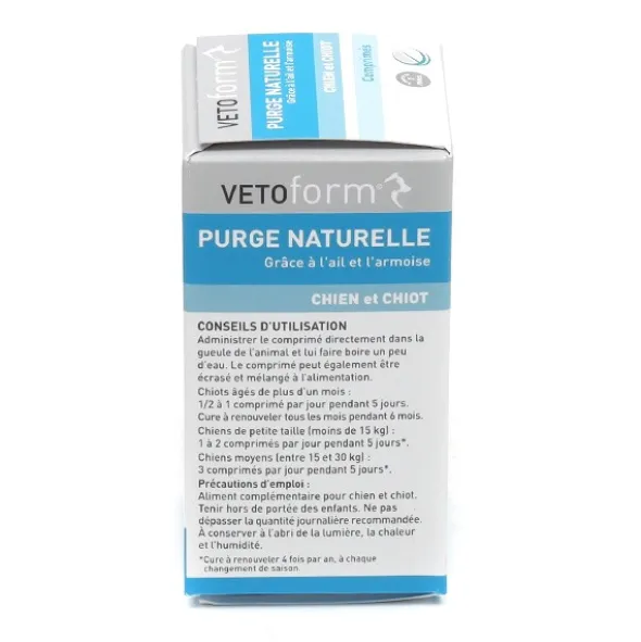 Vetoform Purge naturelle chien et chiot comprimés