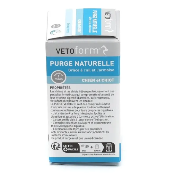 Vetoform Purge naturelle chien et chiot comprimés