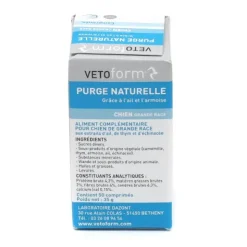 Vetoform Purge naturelle chien grande race comprimés