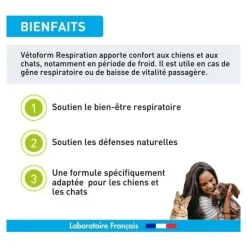 Vetoform Respiration Chat et Chien comprimés