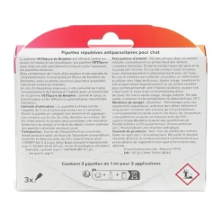 Vetopure Chat Pipettes antiparasitaires répulsives