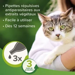 Vetopure Chat Pipettes antiparasitaires répulsives