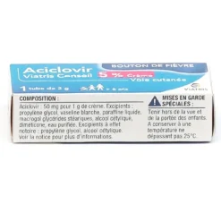 Viatris Aciclovir creme herpès tube