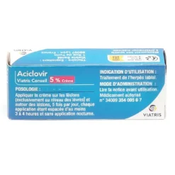 Viatris Aciclovir creme herpès tube