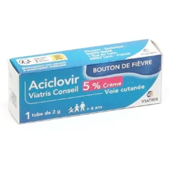 Viatris Aciclovir creme herpès tube