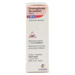 Viatris collyre Cromoglicate de sodium 2%
