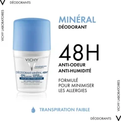Vichy déodorant Minéral 48h roll on