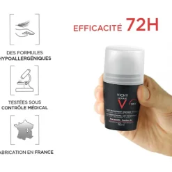 Vichy Homme déodorant anti transpirant 72 h bille