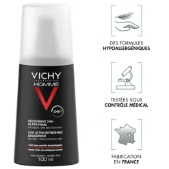 Vichy homme déodorant ultra-frais spray