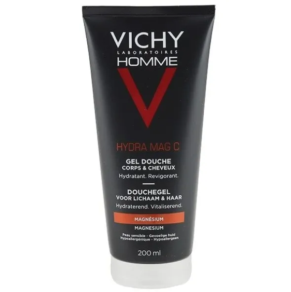 Vichy Homme Hydra Mag C gel douche corps cheveux
