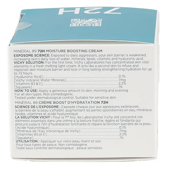 Vichy Minéral 89 Crème boost d'hydratation 72h