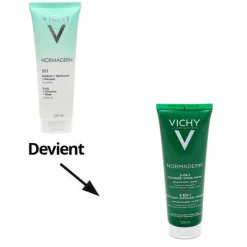 Vichy Normaderm 3 en 1 nettoyant exfoliant