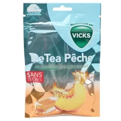 Vicks bonbons sans sucres IceTea Pêche