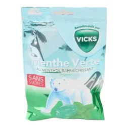 Vicks sans sucre bonbons menthe verte