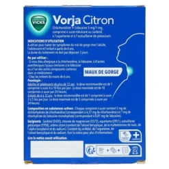 Vicks Vorja maux de gorge comprimés à sucer