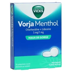 Vicks Vorja maux de gorge comprimés à sucer