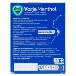 Vicks Vorja maux de gorge comprimés à sucer