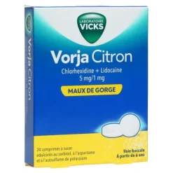 Vicks Vorja maux de gorge comprimés à sucer
