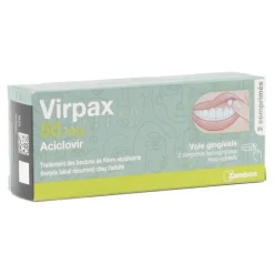 Virpax 50 mg aciclovir comprimé