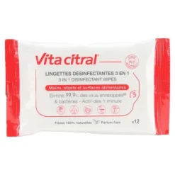 Vita Citral lingettes désinfectantes 3 en 1