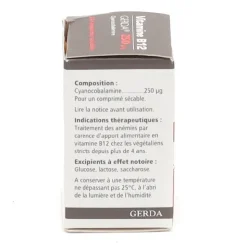 Vitamine B12 Gerda comprimé 250 µg