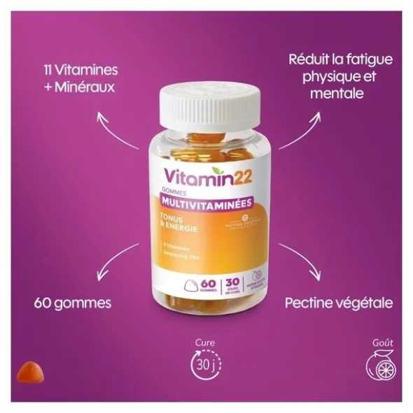 Vitamin'22 Energy boost Multivitaminées gummies