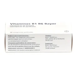 Vitamines B1 B6 Bayer comprimés