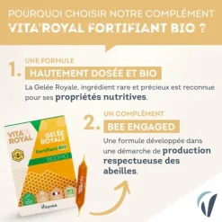 Vita'Royal Gelée royale Fortifiant bio 1800 mg ampoules