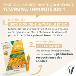 Vita'Royal gelée royale Immunité Bio ampoules