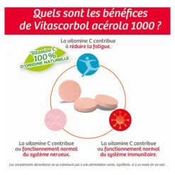 Vitascorbol Acérola 1000 comprimés à croquer