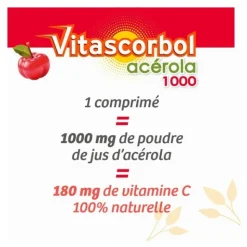 Vitascorbol Acérola 1000 comprimés à croquer