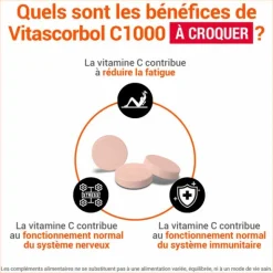 Vitascorbol C1000 Vitamine C comprimés à croquer