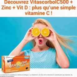 Vitascorbol Vitamine C 500 + Zinc + Vitamine D capsules