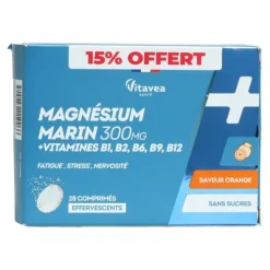 Vitavea Magnésium marin Vitamines B1 B2 B6 B9 B12 comprimés effervescents