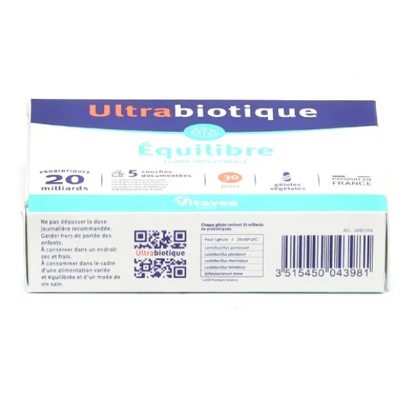 Vitavea Ultrabiotique Équilibre Flore intestinale gélules
