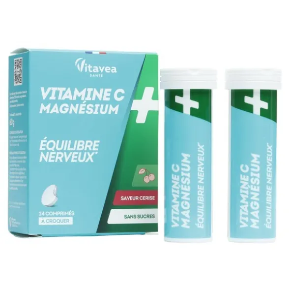 Vitavea vitamine C magnésium équilibre nerveux comprimés