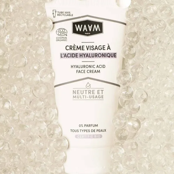 Waam Crème visage à l'acide hyaluronique Bio