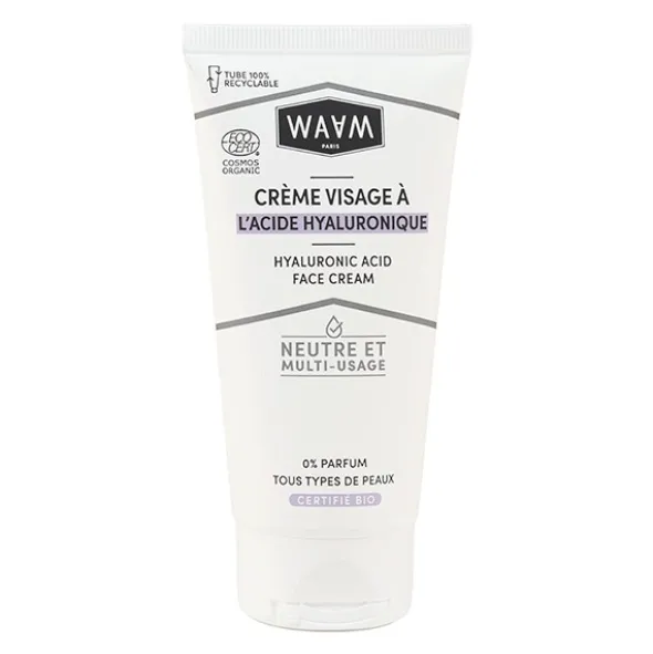 Waam Crème visage à l'acide hyaluronique Bio