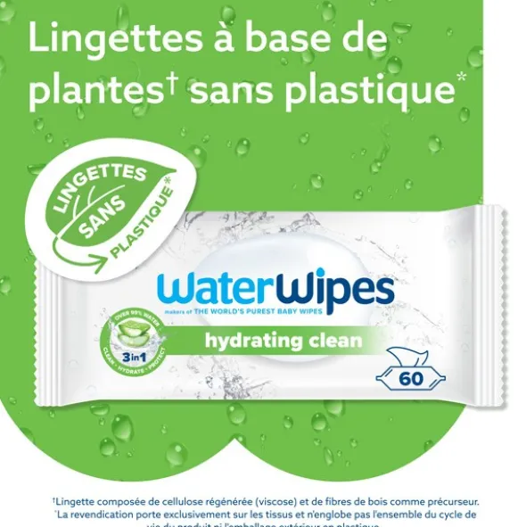 WaterWipes lingettes nettoyantes à l'aloe vera