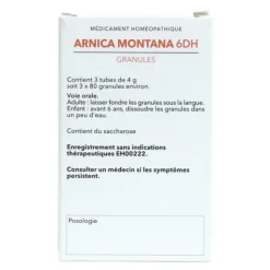 Weleda Arnica montana 6DH granules homéopathiques pack de 3