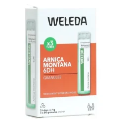 Weleda Arnica montana 6DH granules homéopathiques pack de 3