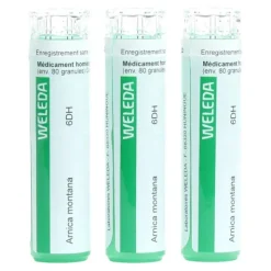 Weleda Arnica montana 6DH granules homéopathiques pack de 3