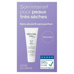Weleda Bébé Crème pour le change 3 en 1 mauve blanche Bio