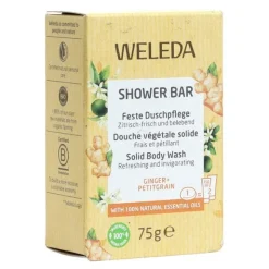 Weleda douche végétale solide Gingembre et Petit grain bio