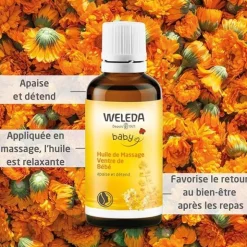 Weleda huile de massage ventre de bébé